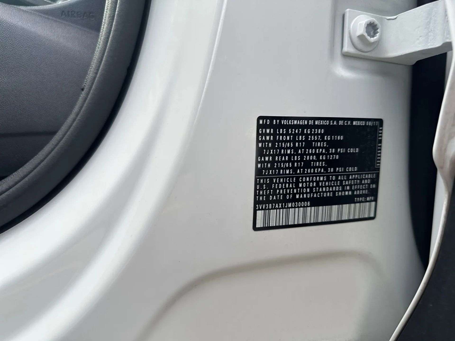 Volkswagen Tiguan 2.0T SEL FWD 2018