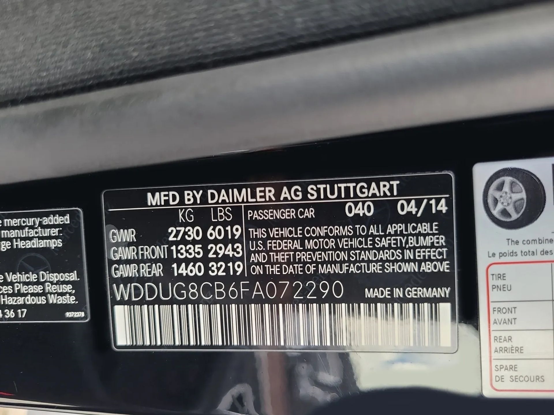 Mercedes-Benz S-Class 4dr Sdn S 550 RWD 2015