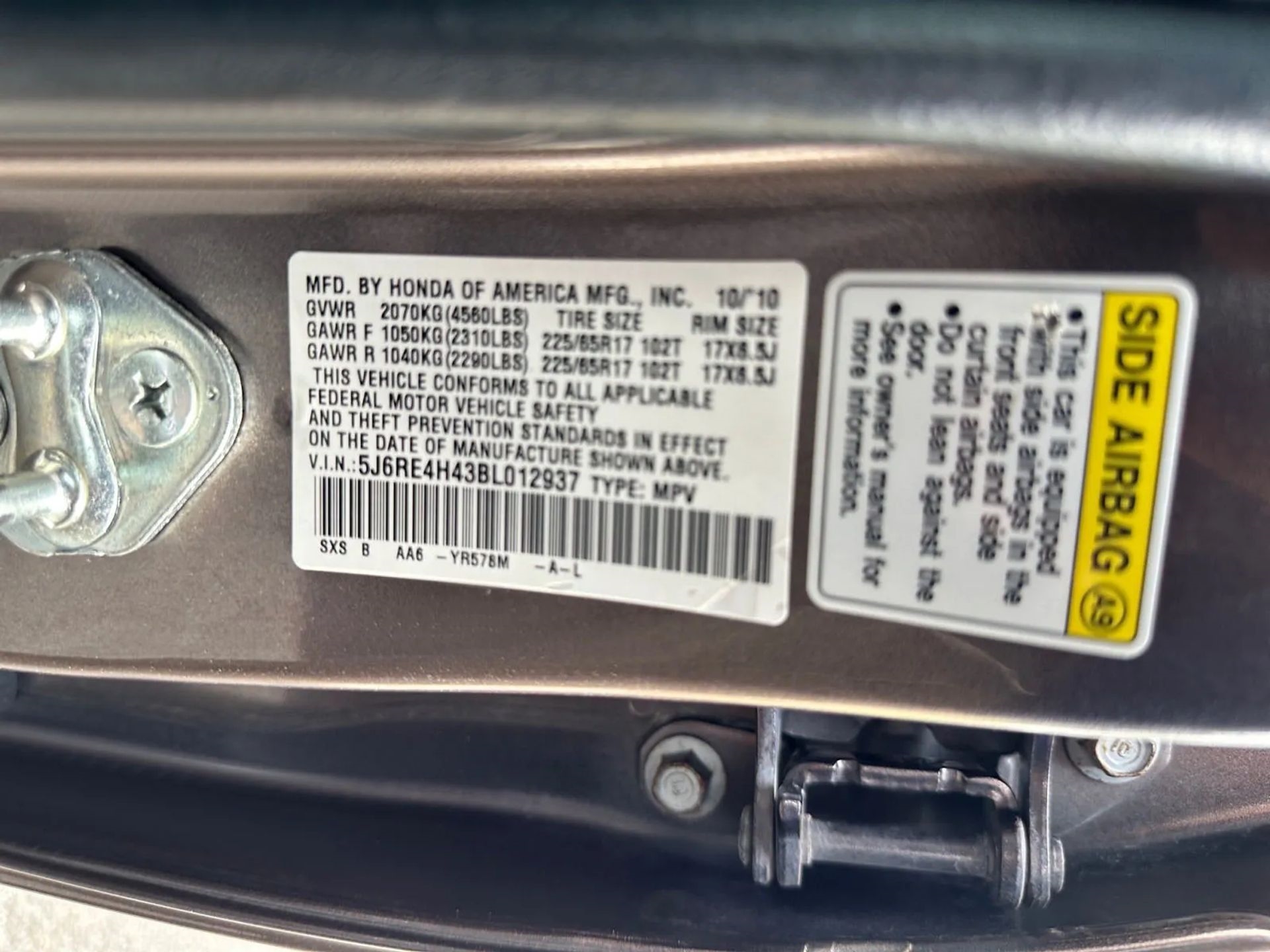 Honda CR-V 4WD 5dr SE 2011