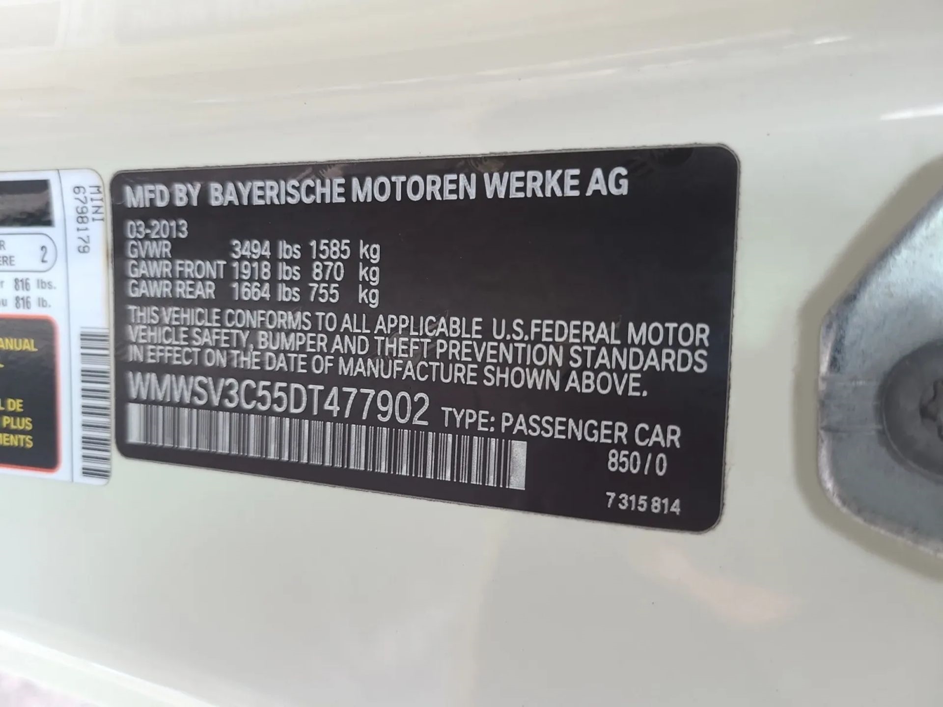 MINI Cooper Hardtop 2dr Cpe S 2013