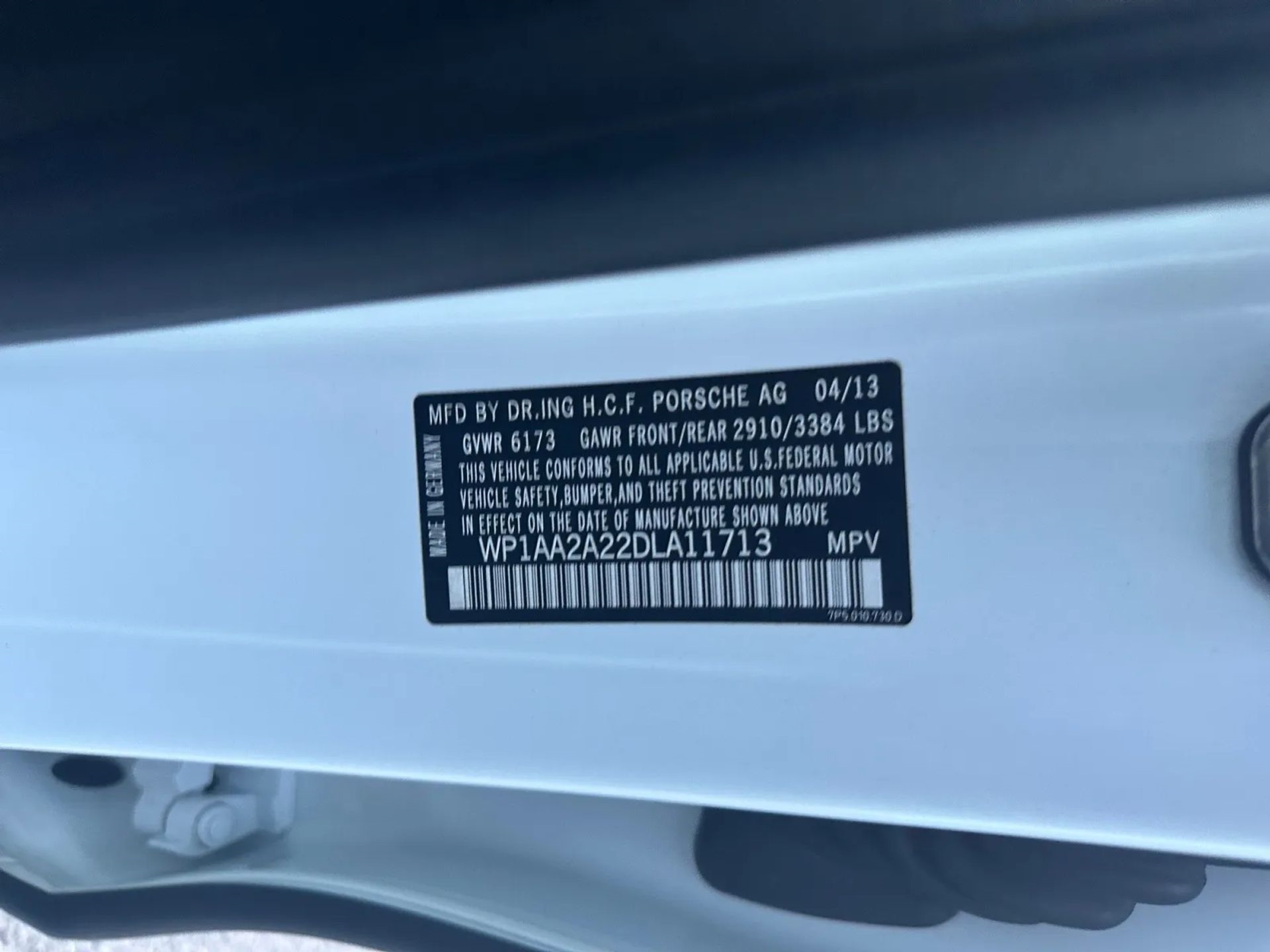 Porsche Cayenne AWD 4dr Manual 2013