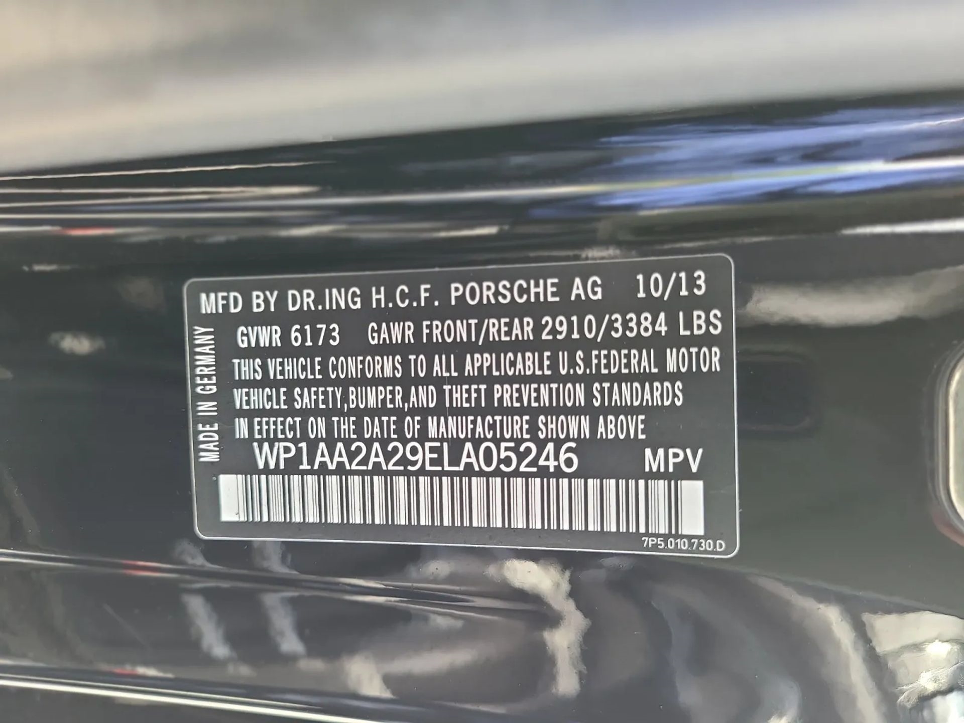Porsche Cayenne AWD 4dr Manual 2014