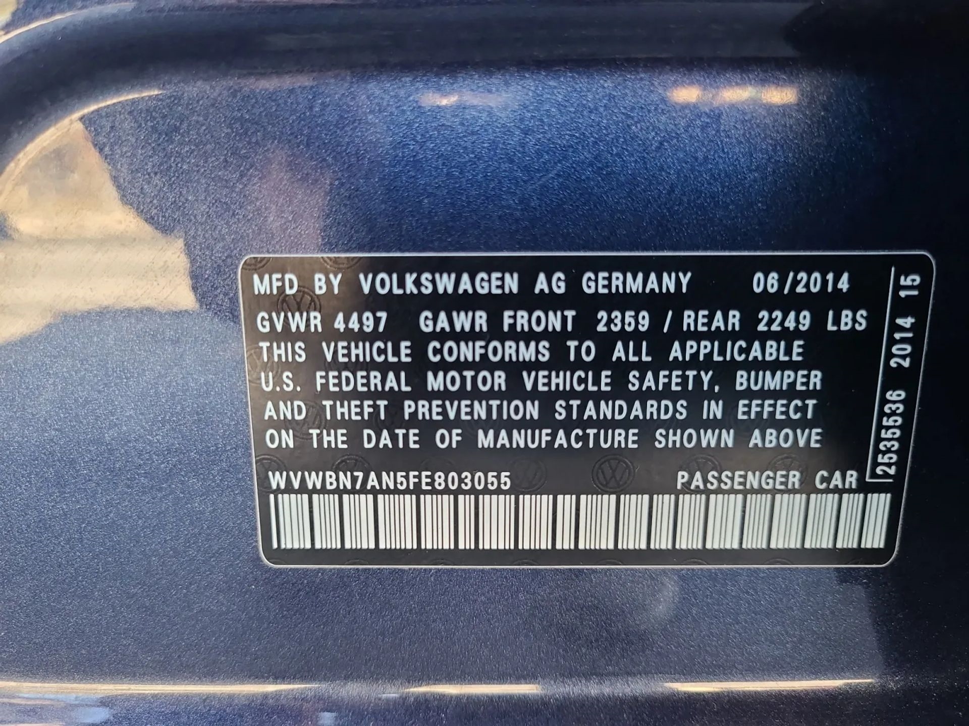 Volkswagen CC 4dr Sdn DSG R-Line 2015