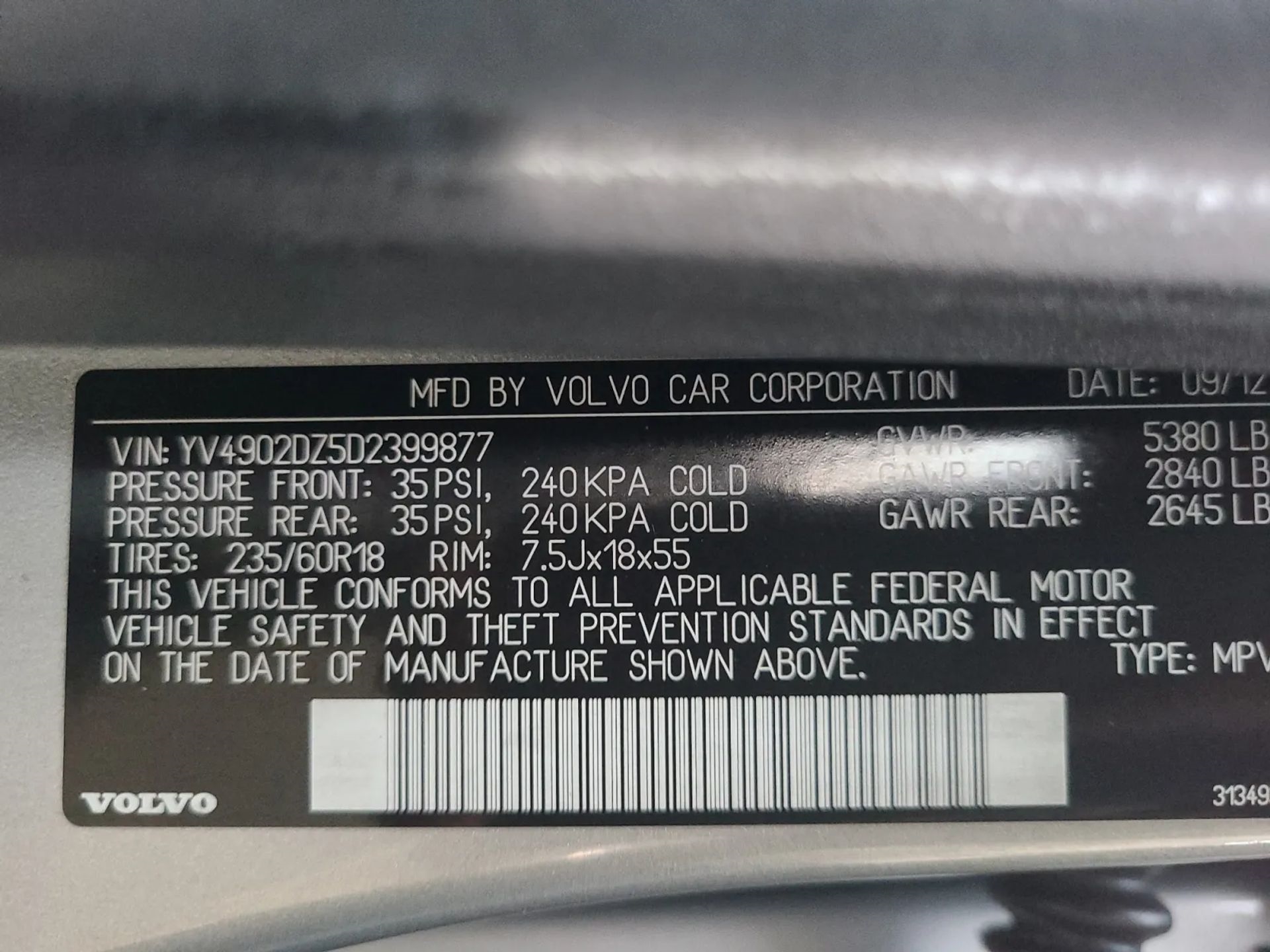 Volvo XC60 AWD 4dr T6 2013