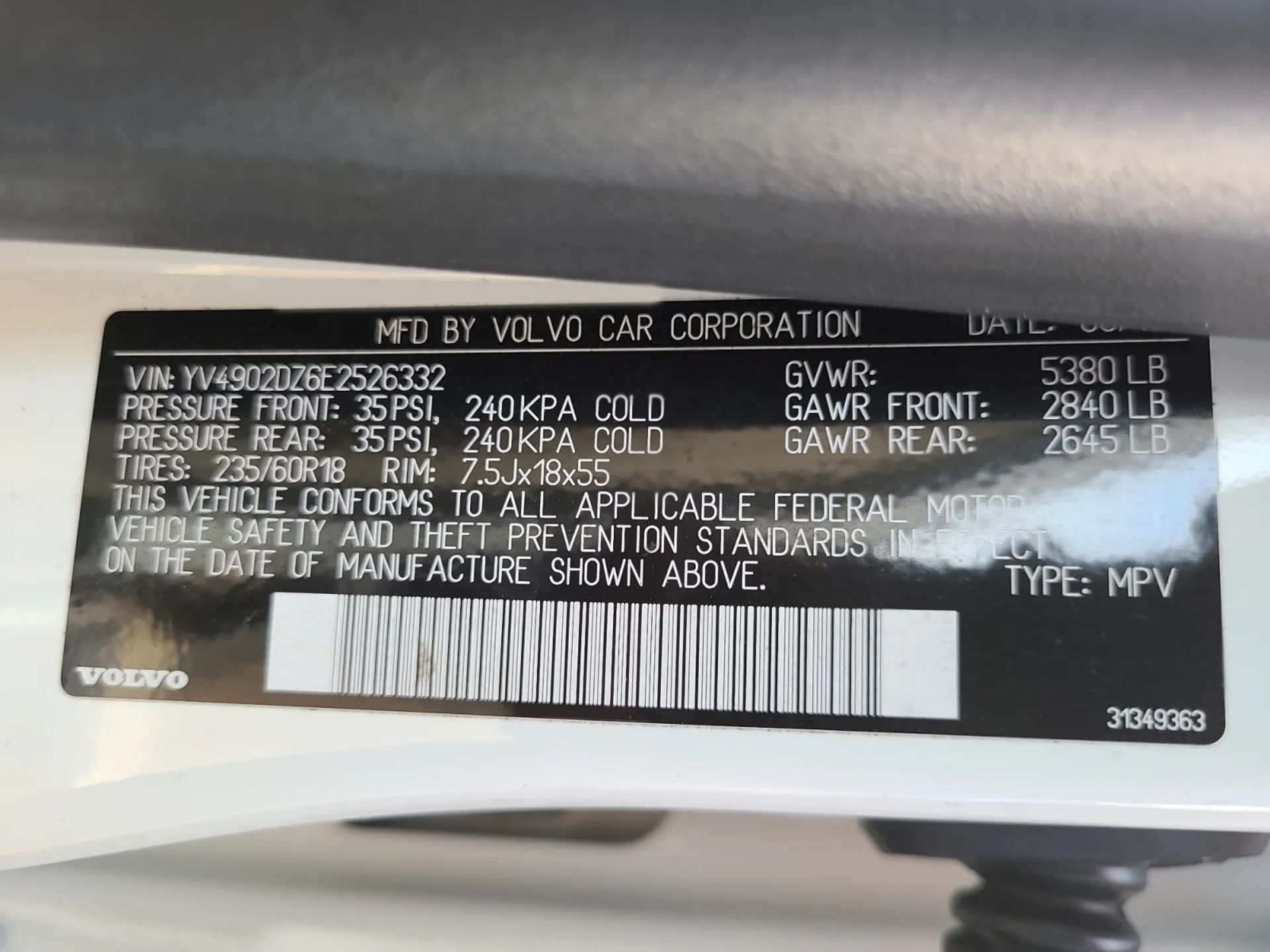 Volvo XC60 AWD 4dr 3.0L 2014