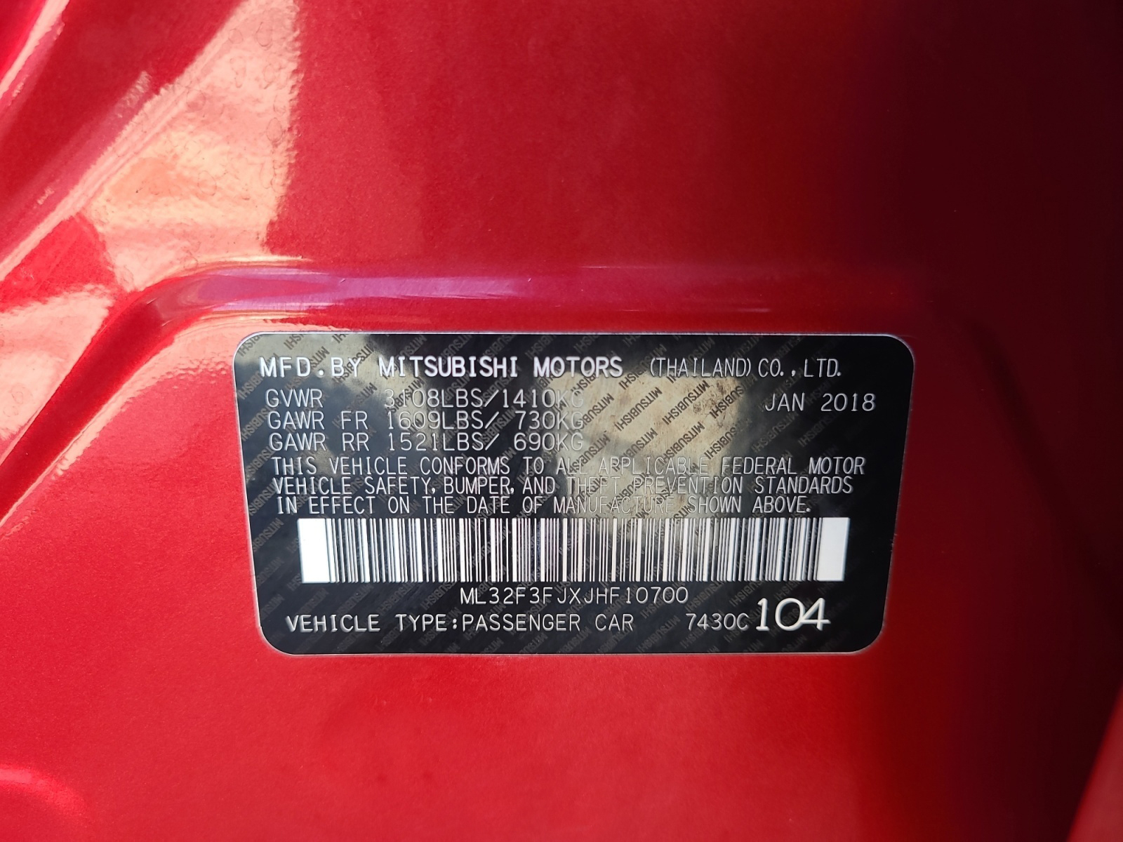 Mitsubishi Mirage G4 ES CVT 2018