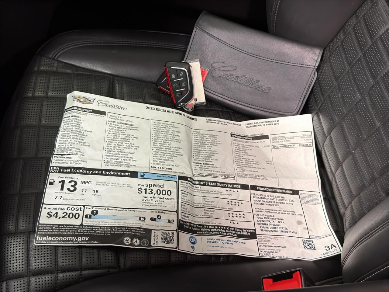 Cadillac Escalade AWD 4dr V-Series 2023