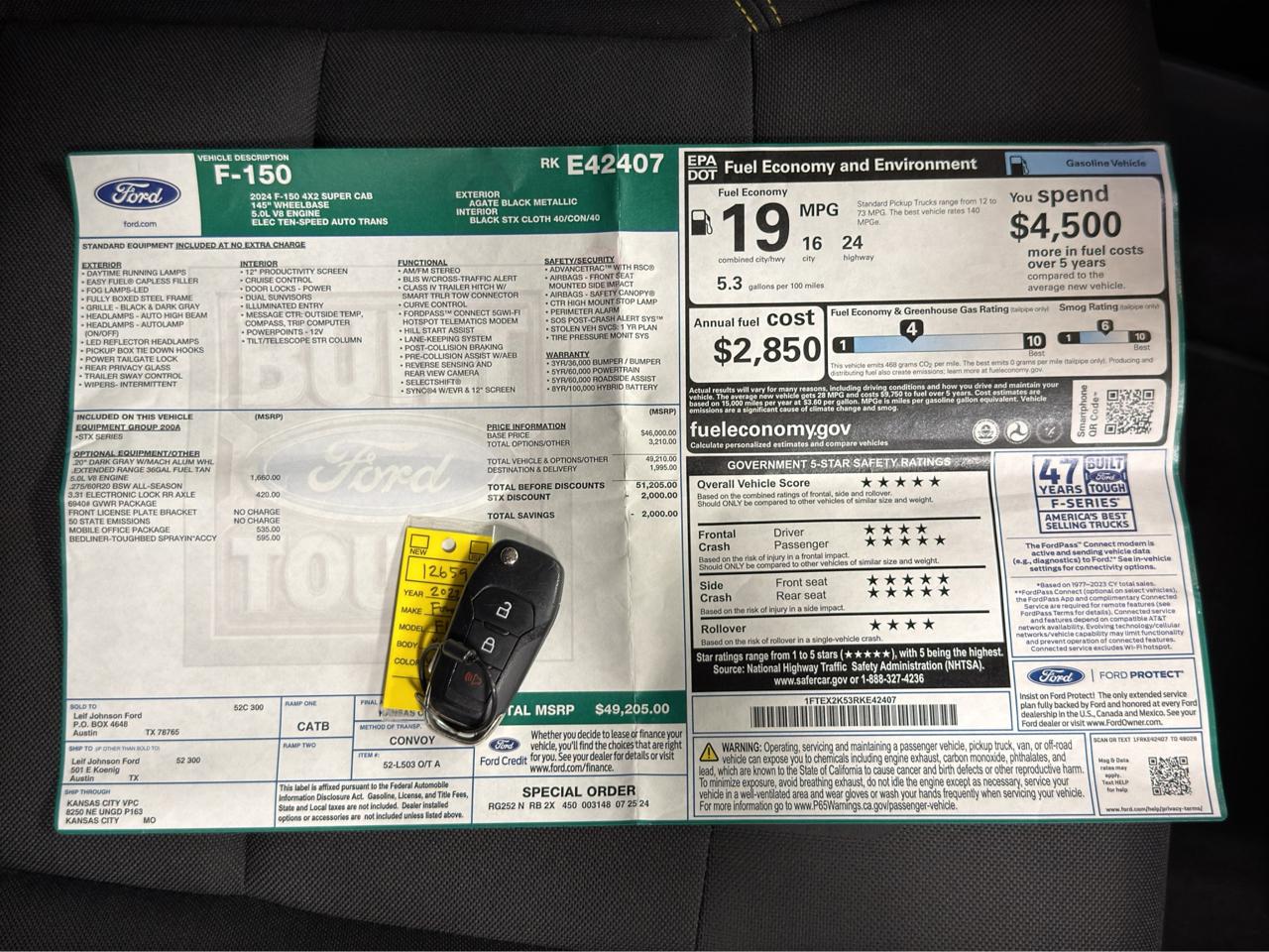 Ford F-150 STX 2WD SuperCab 6.5' Box 2024