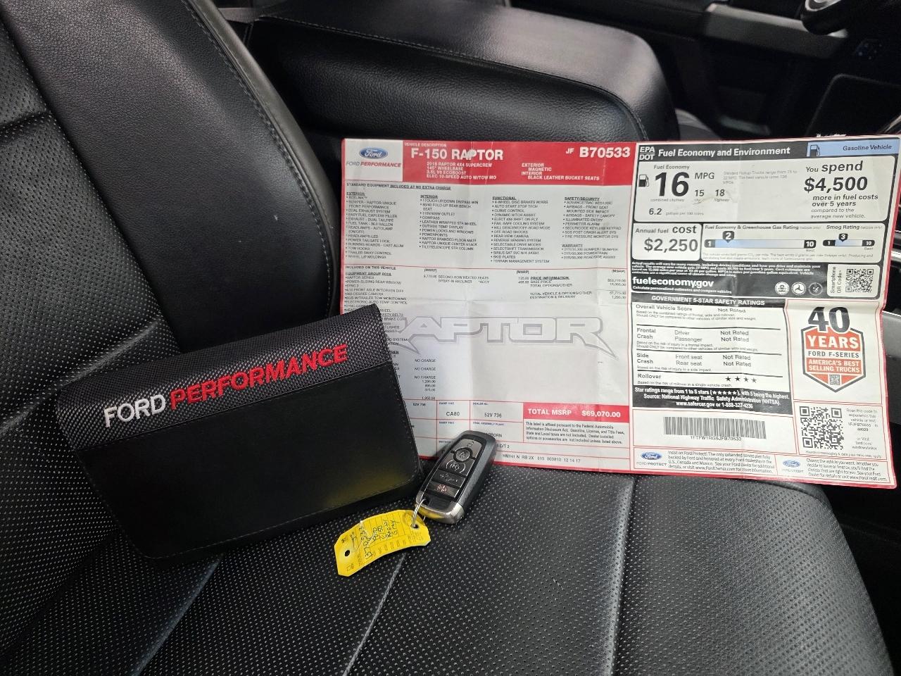 Ford F-150 Raptor 4WD SuperCrew 5.5' Box 2018