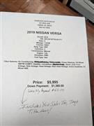 2019 Nissan Versa 
