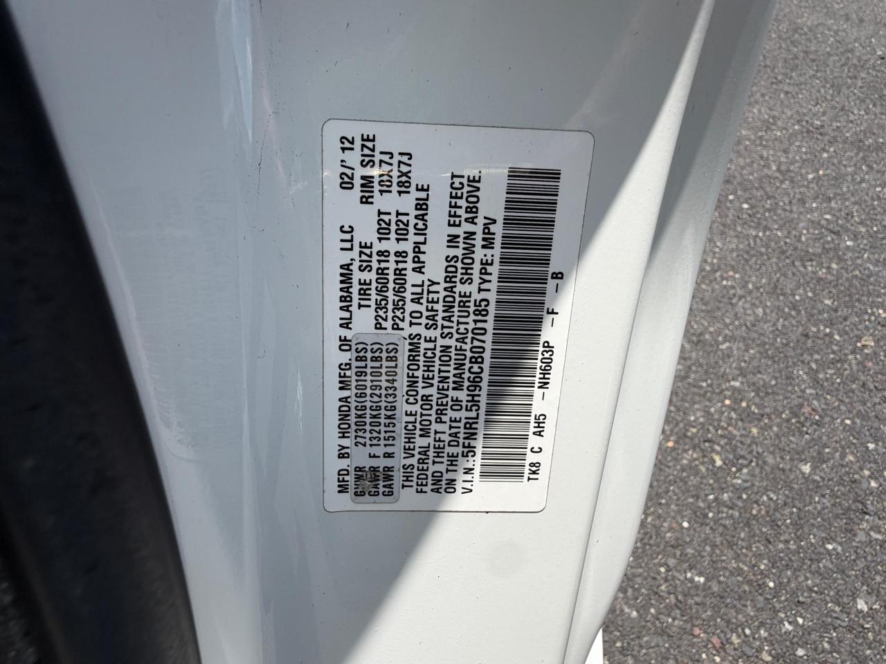 Honda Odyssey  2012