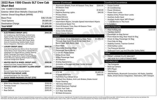 RAM 1500 Classic Tradesman Crew Cab SWB 4WD 2022