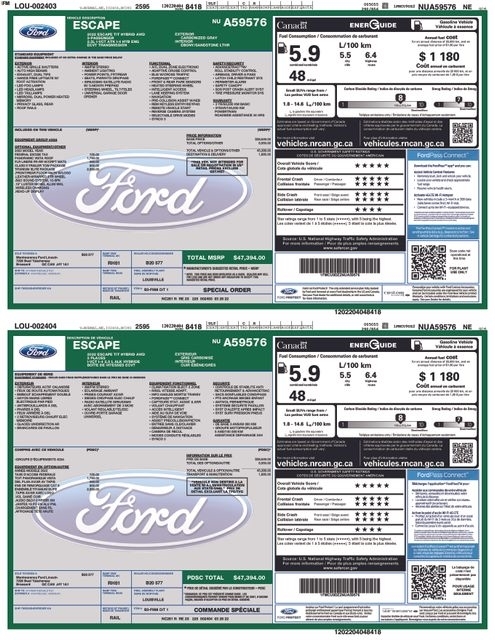 Ford Escape Hybrid Titanium AWD 2022