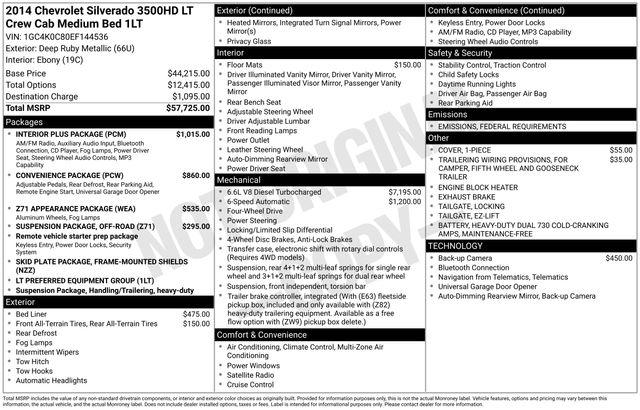 Chevrolet Silverado 3500HD LT Crew Cab 4WD 2014