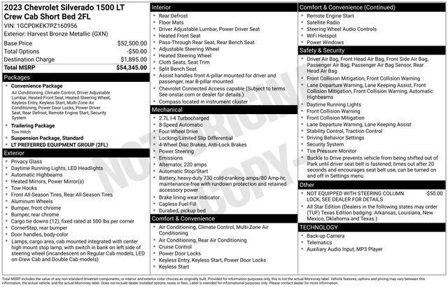 Chevrolet Silverado 1500 LT-L Crew Cab 4WD 2023