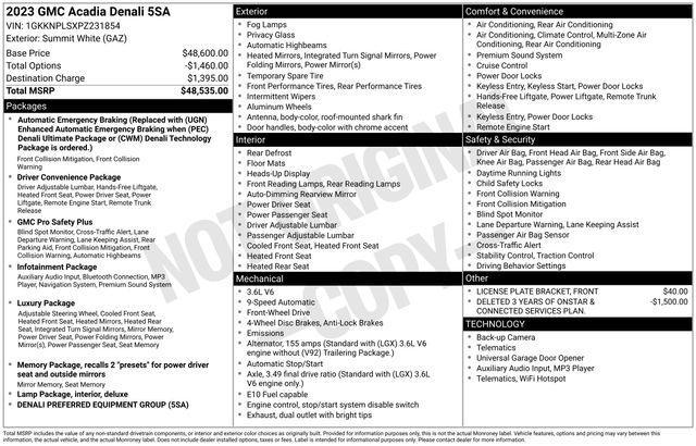 GMC Acadia Denali 2023