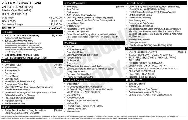 GMC Yukon SLT 4WD 2021