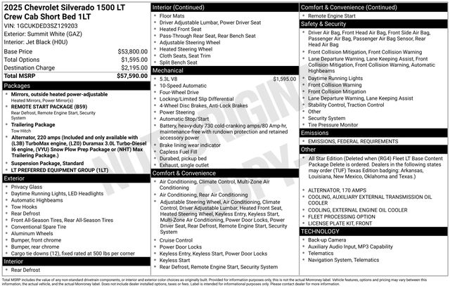 Chevrolet Silverado 1500 LT Crew Cab 4WD 2025