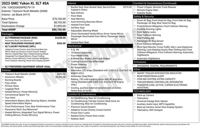 GMC Yukon XL SLT 4WD 2023