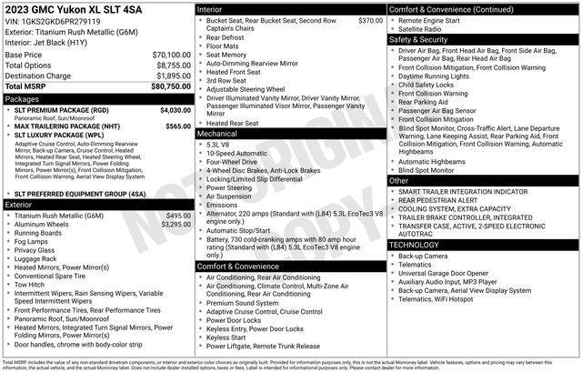 GMC Yukon XL SLT 4WD 2023