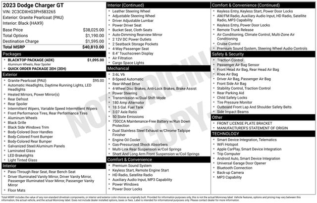 Dodge Charger GT 2023