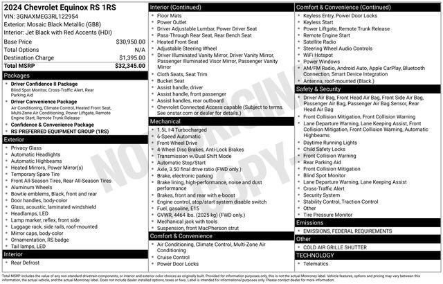 Chevrolet Equinox RS 2024