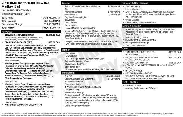 GMC Sierra 1500 Base Crew Cab Long Box 4WD 2020