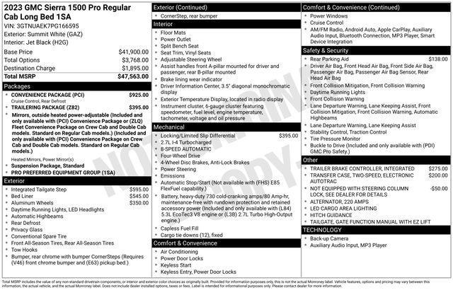 GMC Sierra 1500 Pro Short Box 4WD 2023