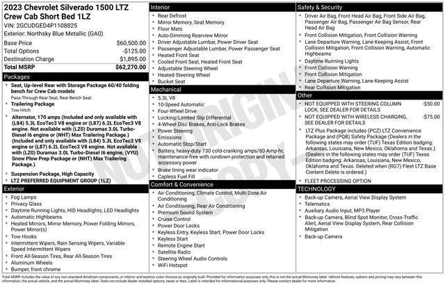 Chevrolet Silverado 1500 LTZ Crew Cab 4WD 2023