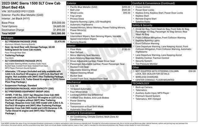 GMC Sierra 1500 SLT Crew Cab 4WD 2023