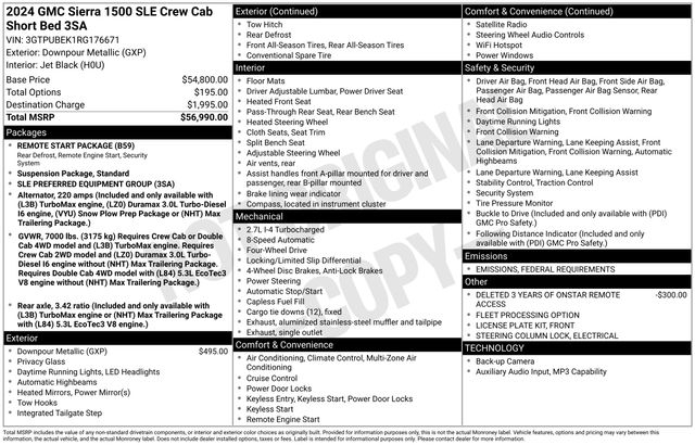 GMC Sierra 1500 SLE Crew Cab 4WD 2024