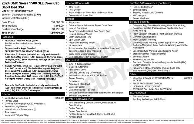 GMC Sierra 1500 SLE Crew Cab 4WD 2024