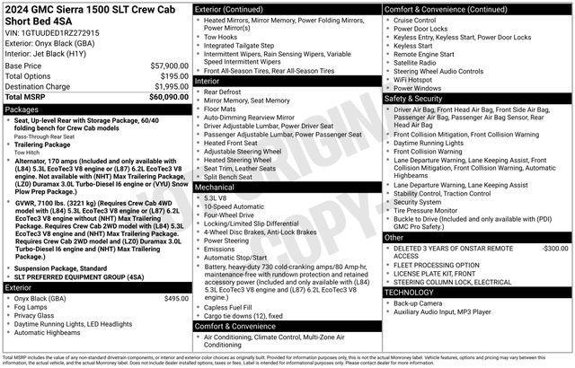 GMC Sierra 1500 SLT Crew Cab 4WD 2024