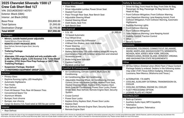 Chevrolet Silverado 1500 LT Crew Cab 4WD 2025