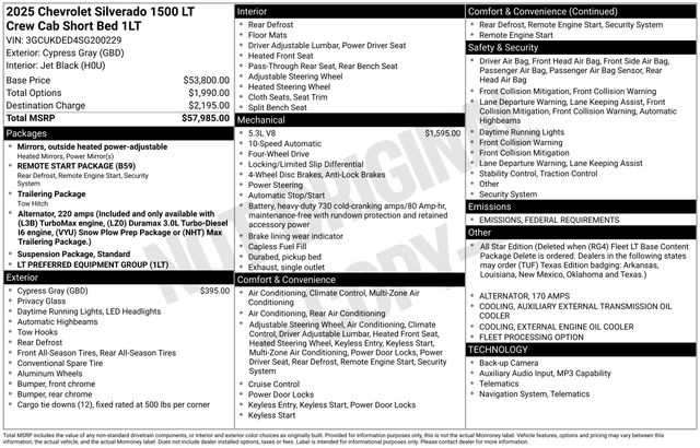 Chevrolet Silverado 1500 LT Crew Cab 4WD 2025