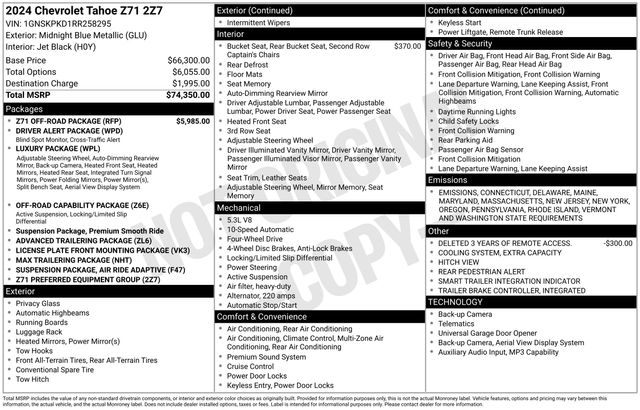 Chevrolet Tahoe Z71 2024