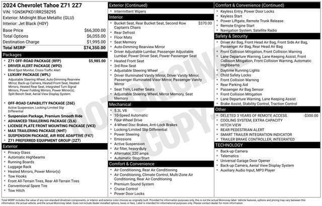 Chevrolet Tahoe Z71 2024