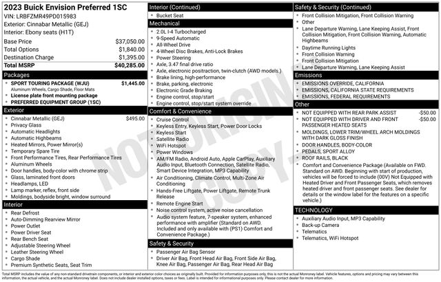 Buick Envision Preferred AWD 2023