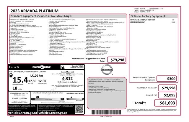 Nissan Armada Platinum AWD 2023