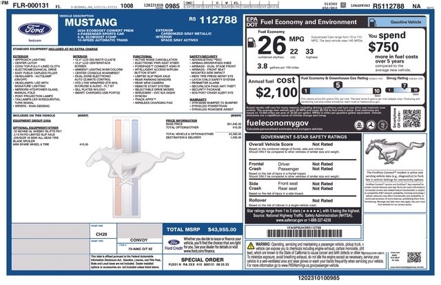 Ford Mustang EcoBoost Premium Convertible 2024