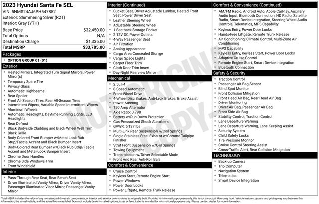 Hyundai Santa Fe SEL 2023