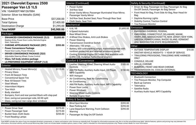 Chevrolet Express LS 2500 2021