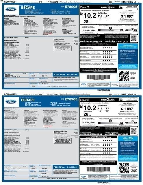 Ford Escape Titanium 4WD 2017