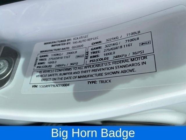 RAM 1500 Big Horn Crew Cab SWB 4WD 2020
