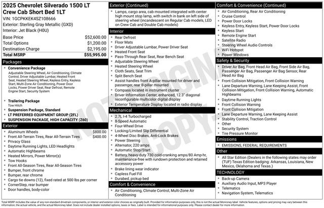 Chevrolet Silverado 1500 LT-L Crew Cab 4WD 2025