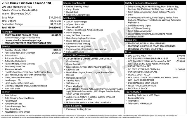 Buick Envision Essense 2023
