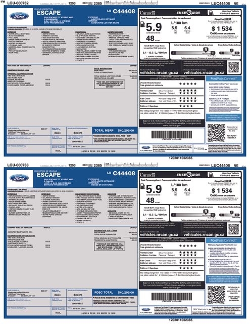 Ford Escape Hybrid Titanium AWD 2020