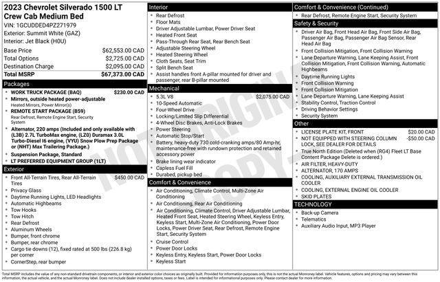 Chevrolet Silverado 1500 LT Crew Cab 4WD 2023