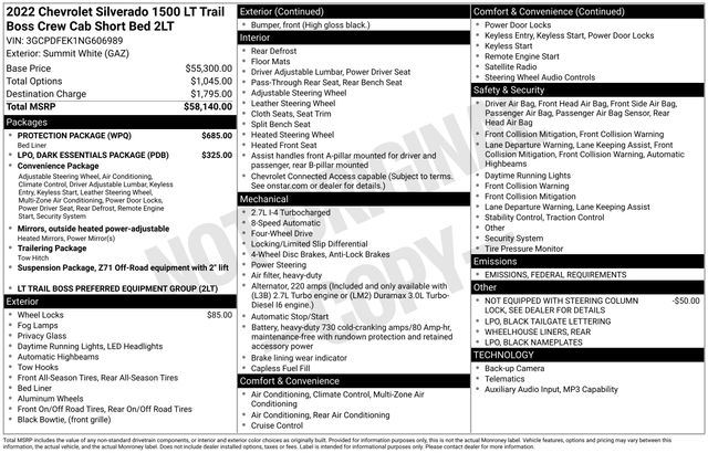 Chevrolet Silverado 1500 High Country Crew Cab 4WD 2022