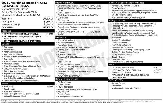 Chevrolet Colorado Z71 Crew Cab 4WD 2024